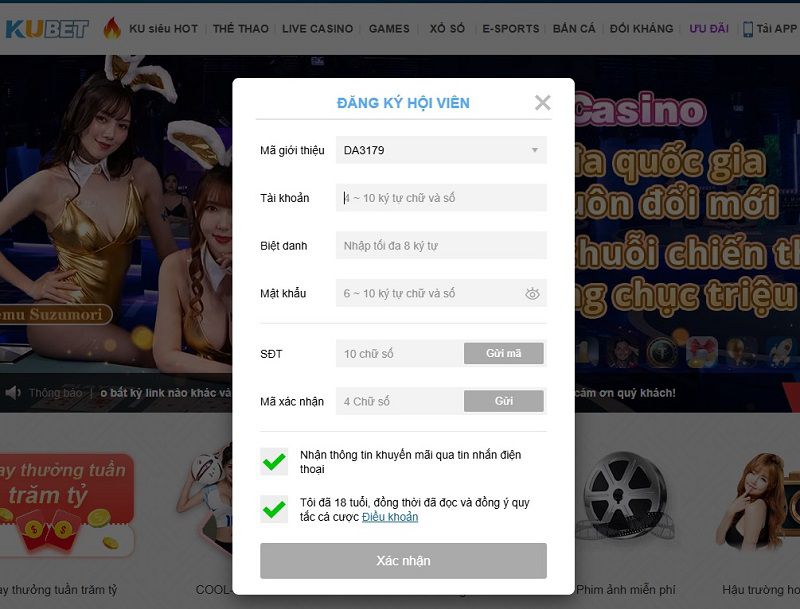 Hướng dẫn đăng ký Kubet chi tiết trên điện thoại và máy tính